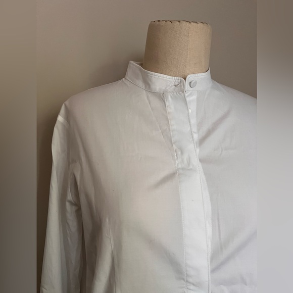Misha Nonoo white mandarin collar button down blouse sz XS - Picture 2 of 6